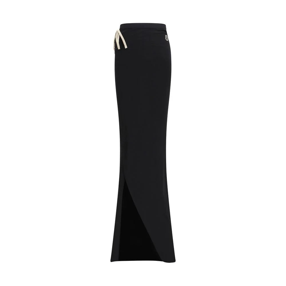 Moncler x Rick Owens Black Cotton Long Skirt