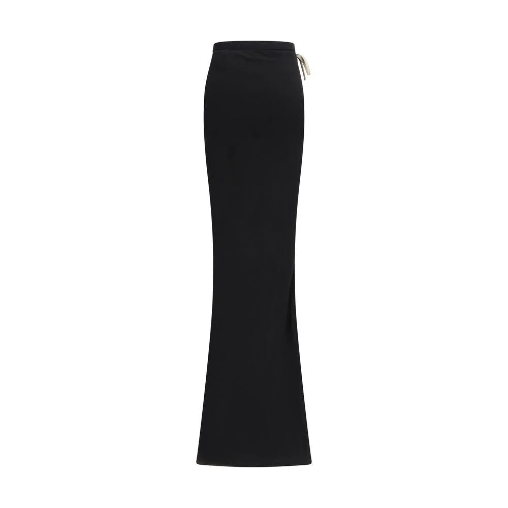 Moncler x Rick Owens Black Cotton Long Skirt