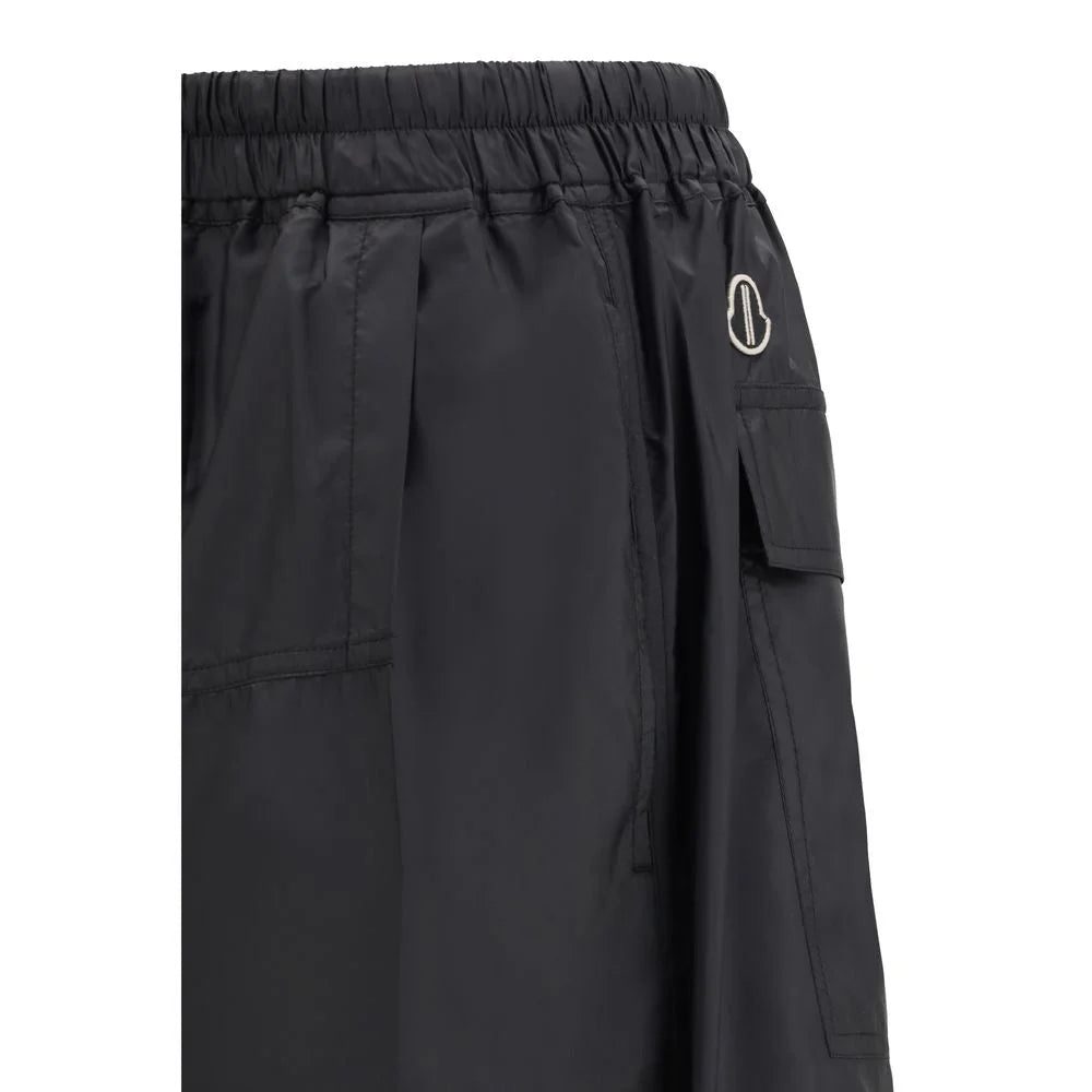 Moncler x Rick Owens Black Polyester Bermuda Shorts - S