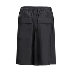 Moncler x Rick Owens Black Polyester Bermuda Shorts - S