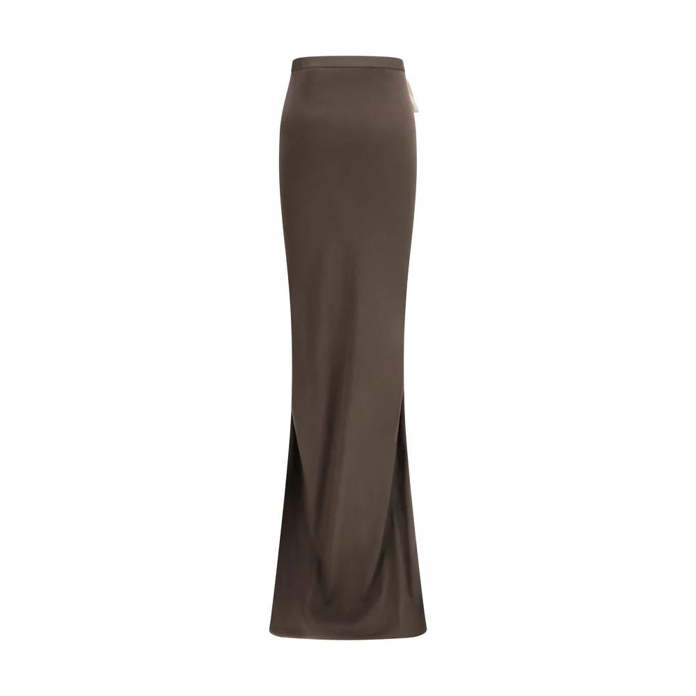 Moncler x Rick Owens Brown Cotton Long Skirt