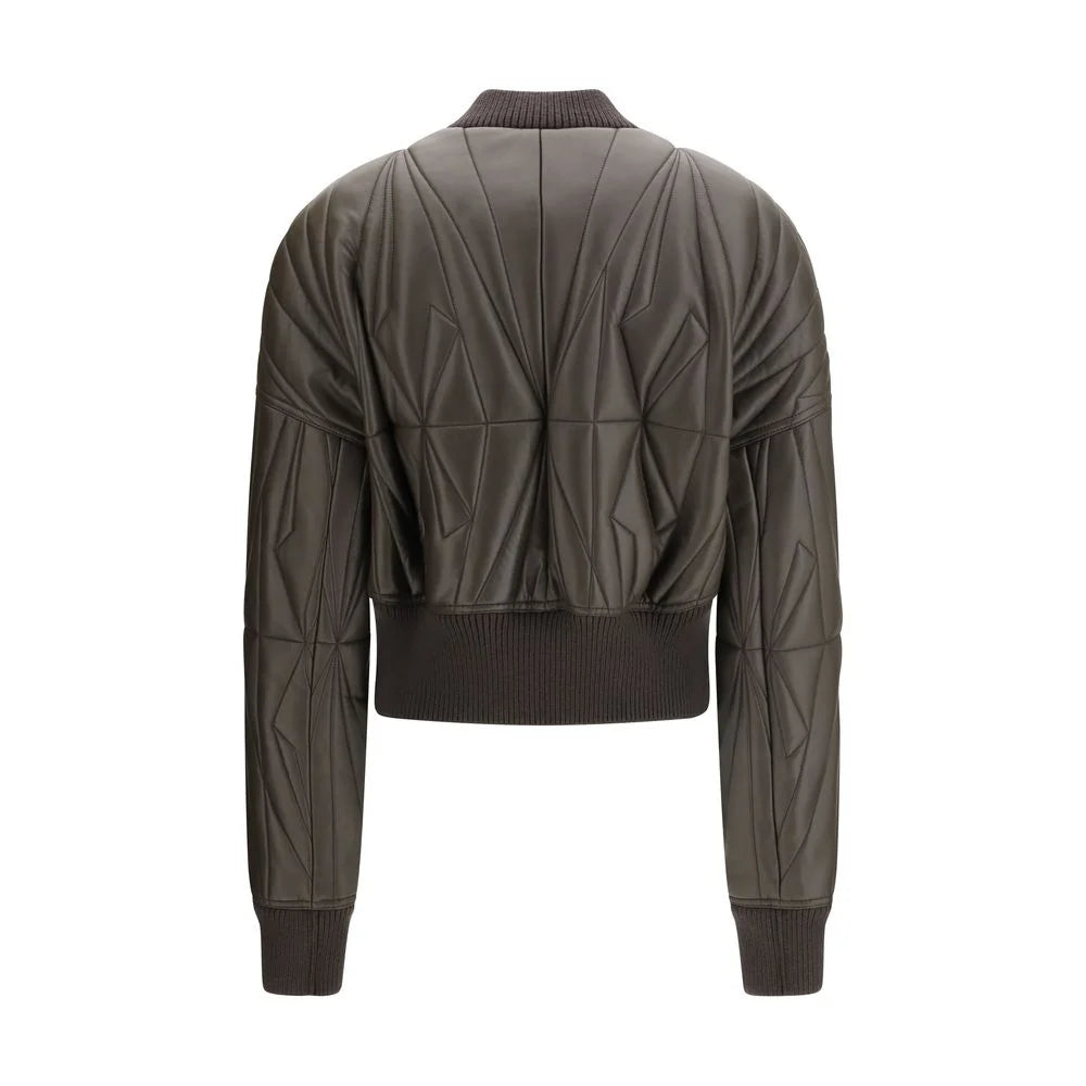 Moncler x Rick Owens Hnědá beránek Ovis Aries Aries bomber bunda - 1