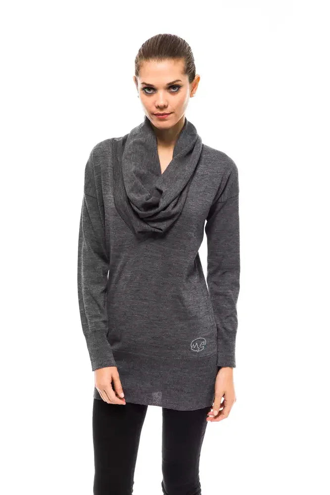 Montana Blu Gray Wool Women Sweater - Sweaters