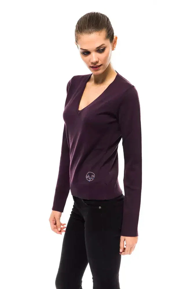 Montana Blu Purple Wool Women’s Sweater - Sweaters