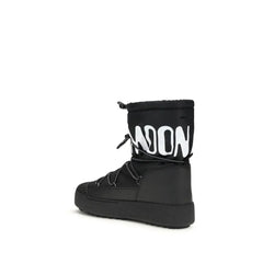 Moon Boot Black Nylon Lace-Up Boots