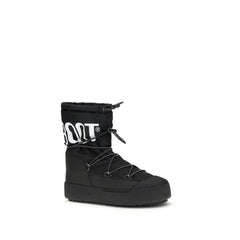 Moon Boot Black Nylon Lace-Up Boots
