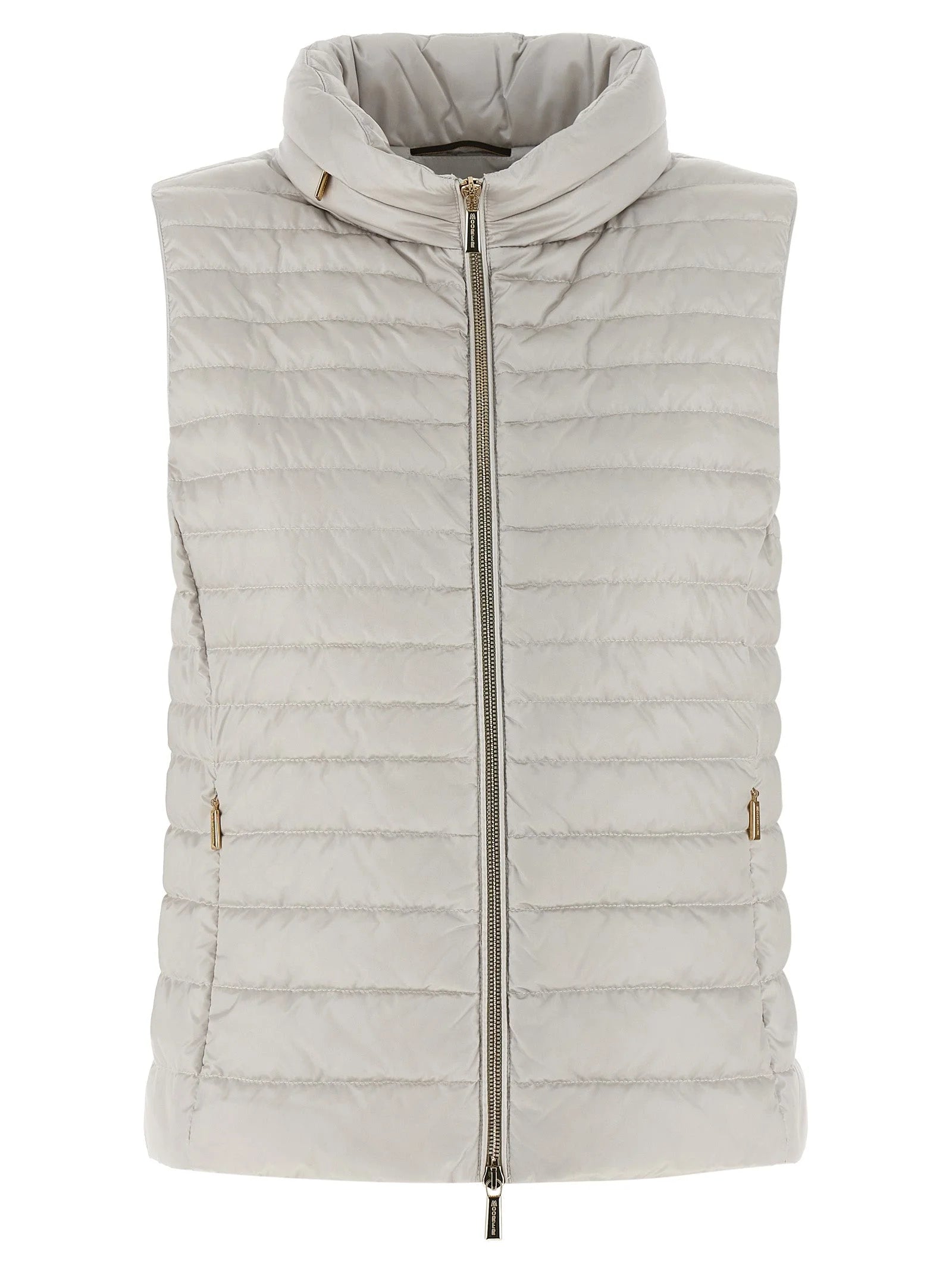 MooRER Beige Polyester Sleeveless Jacket