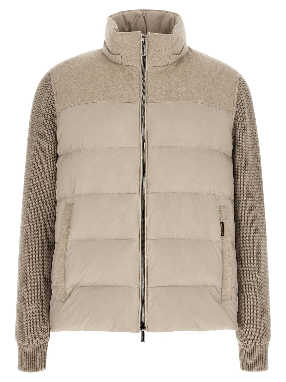 MooRER Beige Wool Full-Length Jacket