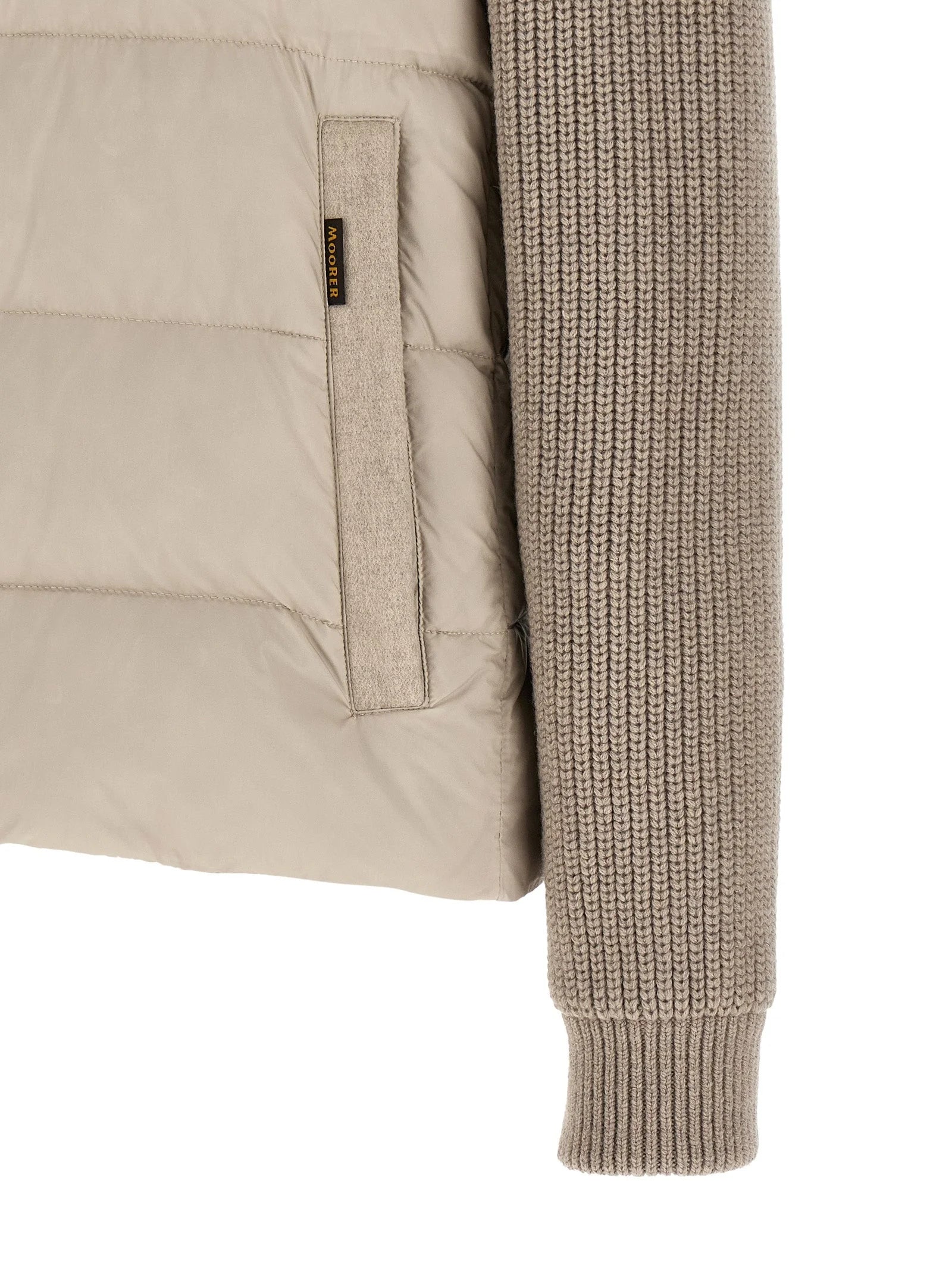 MooRER Beige Wool Full-Length Jacket