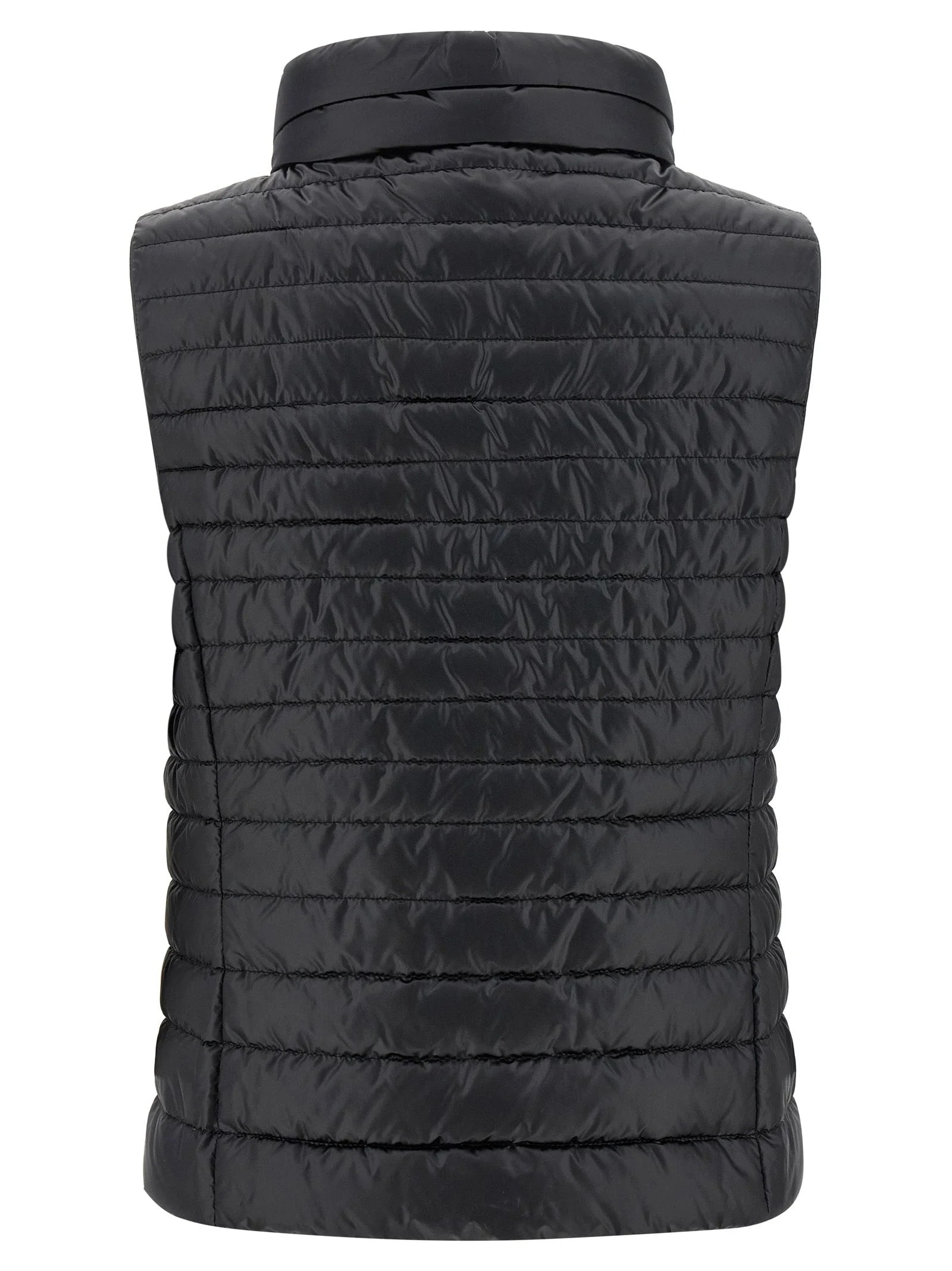 MooRER Black Polyester Sleeveless Jacket