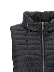 MooRER Black Polyester Sleeveless Jacket