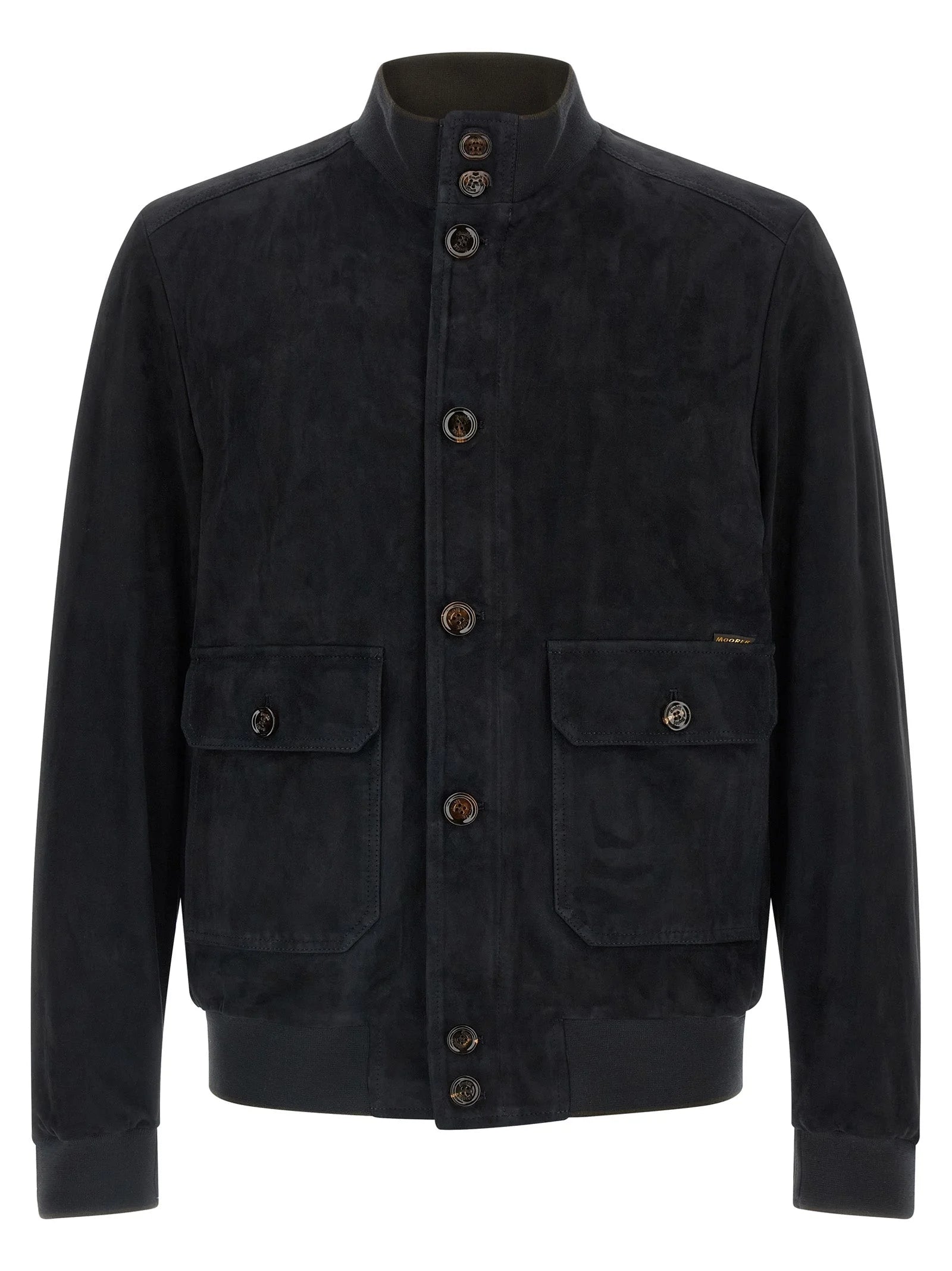 MooRER Blue Lamb Leather Leather Jacket - IT56 | XL