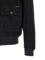 MooRER Blue Lamb Leather Leather Jacket - IT56 | XL