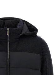 MooRER Blue Wool Full-Length Jacket