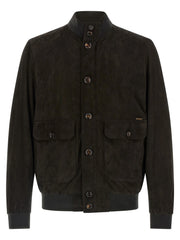 MooRER Brown Lamb Leather Leather Jacket - IT56 | XL