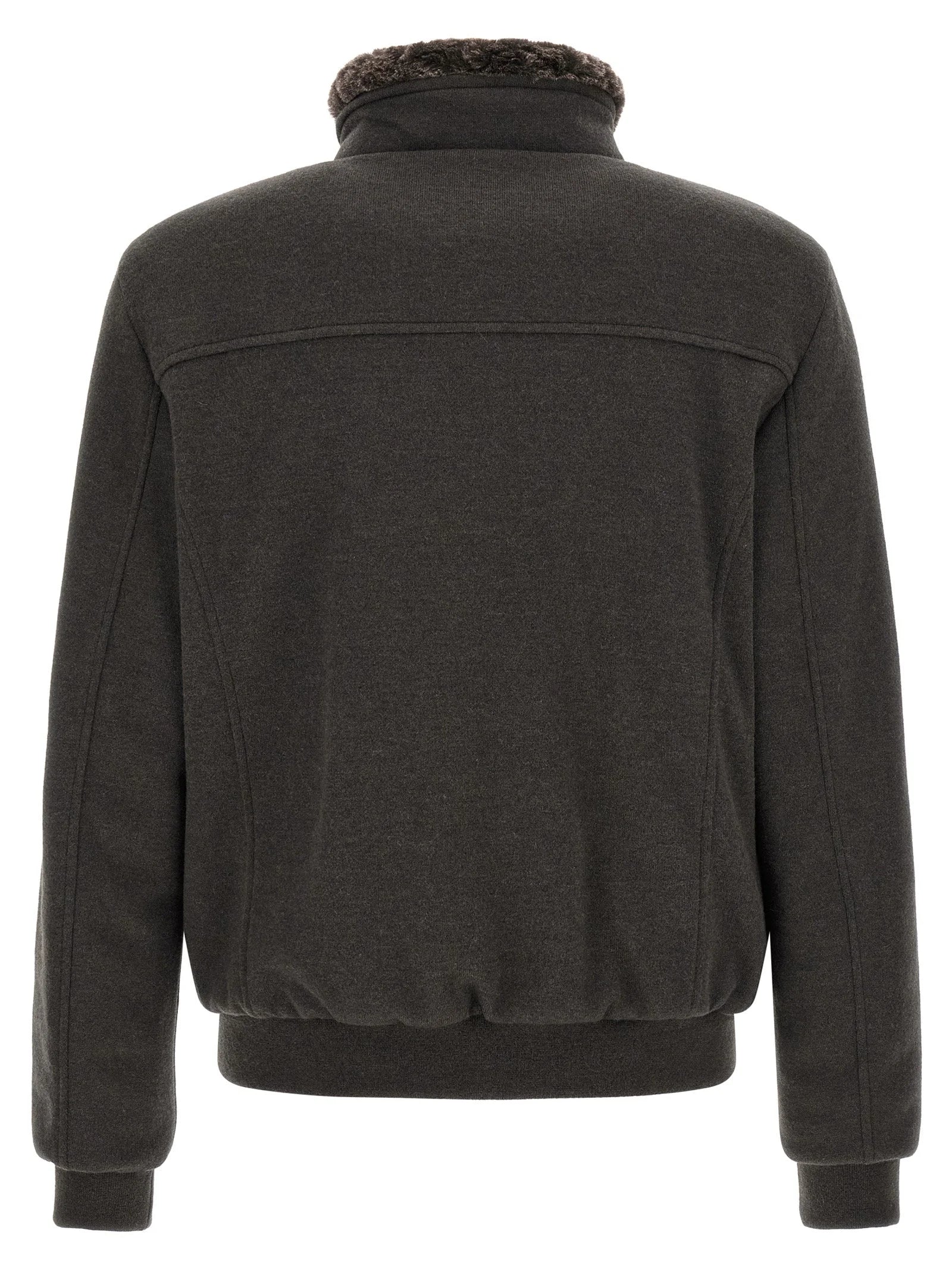 MooRER Brown Wool Bomber