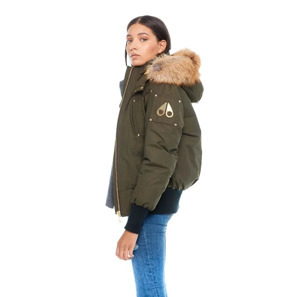 Moose Knuckles Army Nylon Women Bomber Jacket - Bomber Jackets