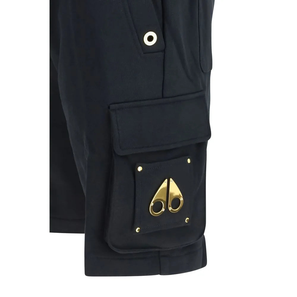 Moose Knuckles Black Cotton Bermuda Shorts