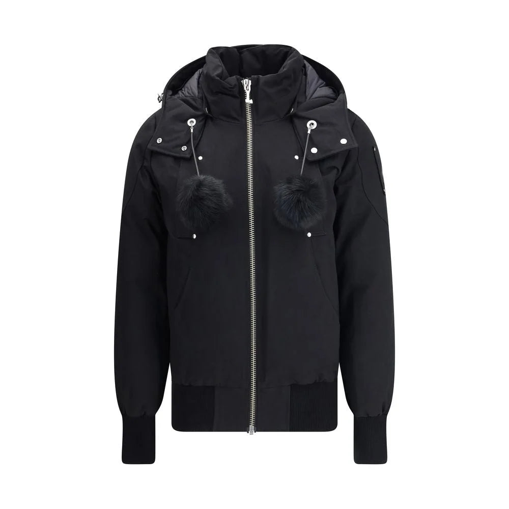 Moose Knuckles Black Cotton Clothing - Bomber Jackets