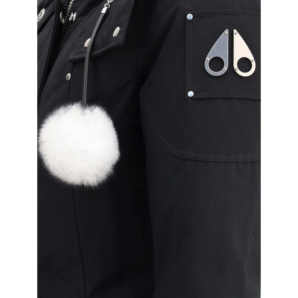 Moose Knuckles Black Cotton Parka - Parkas