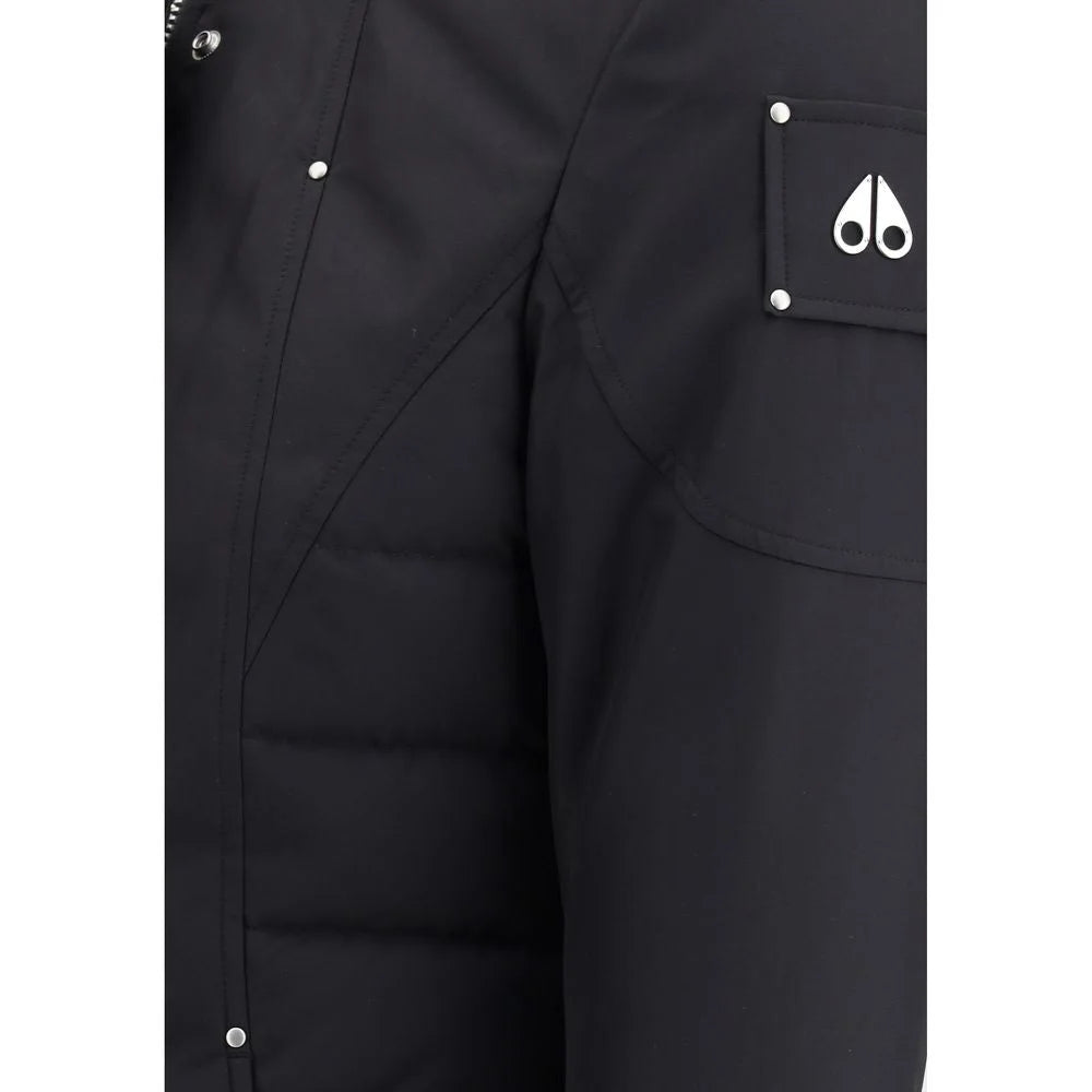 Moose Knuckles Black Recycled Polyester Parka