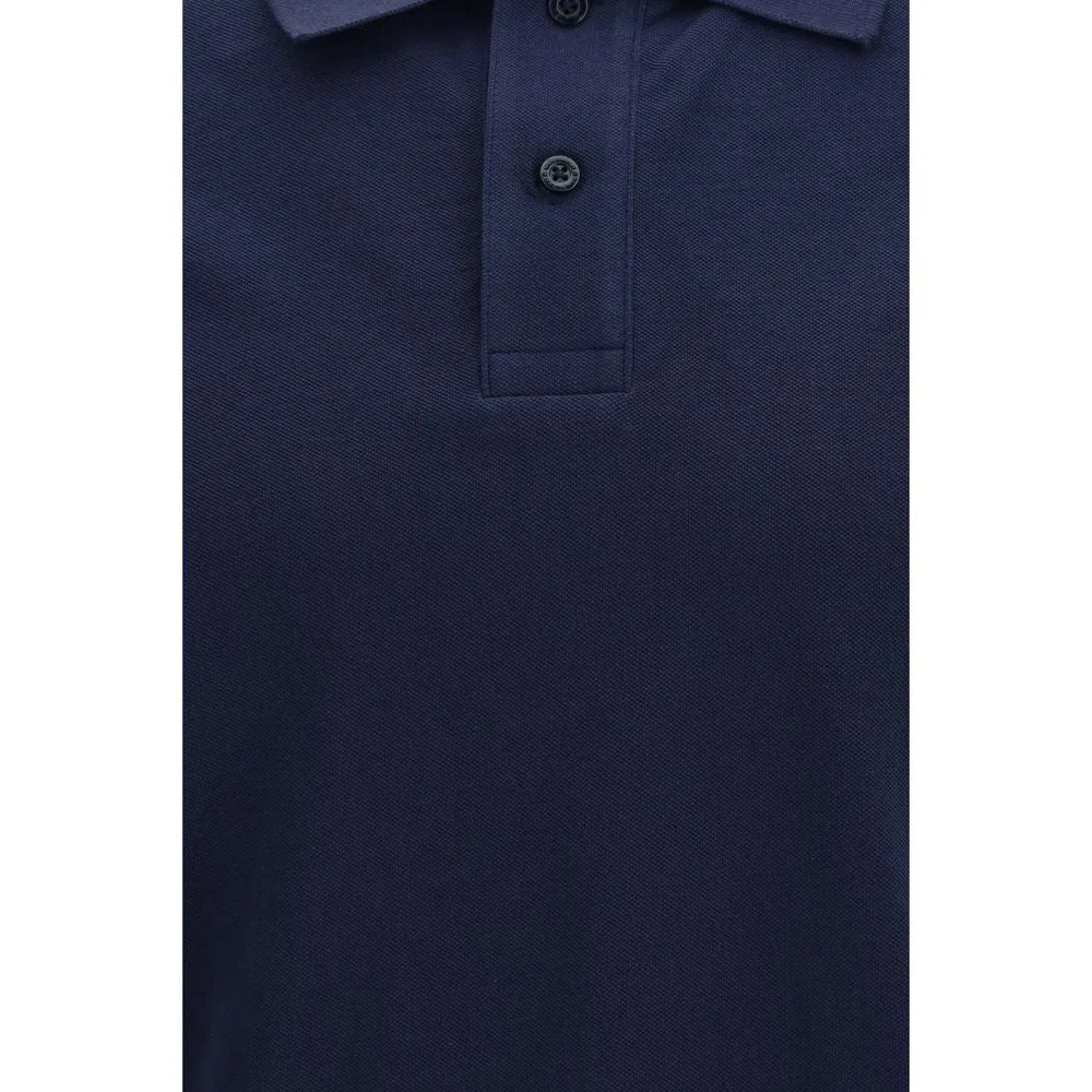 Moose Knuckles Blue Cotton Polo Shirt