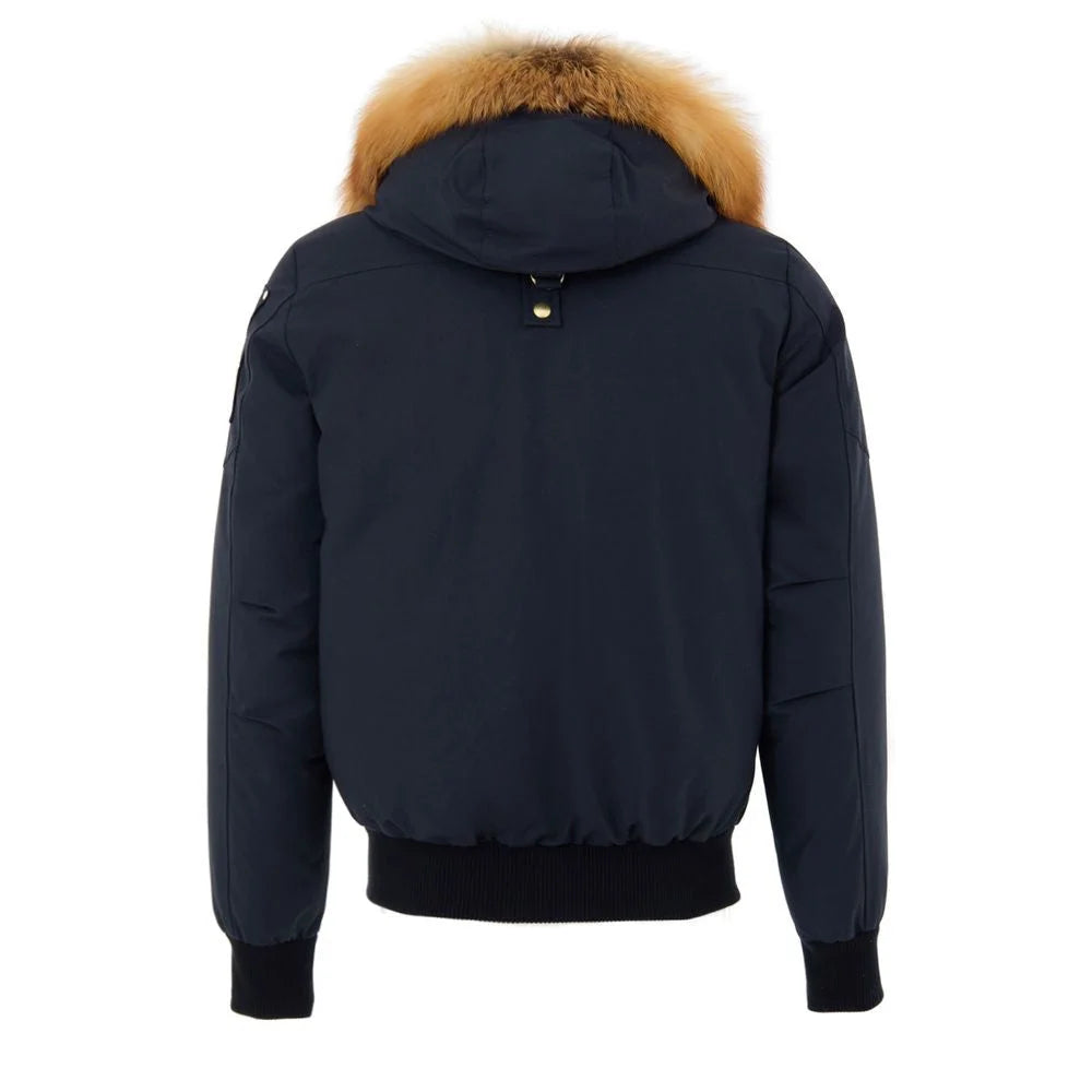 Moose Knuckles Blue Nylon Bomber - M