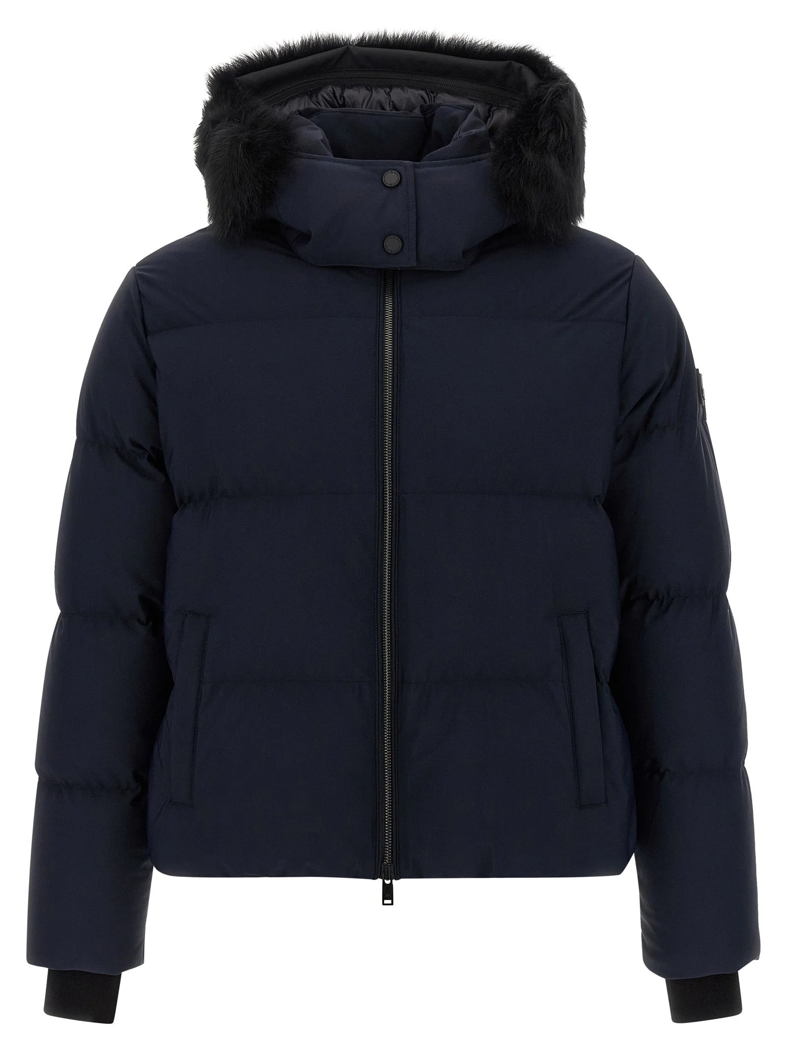 Moose Knuckles Blue Nylon Full-Length Jacket - M