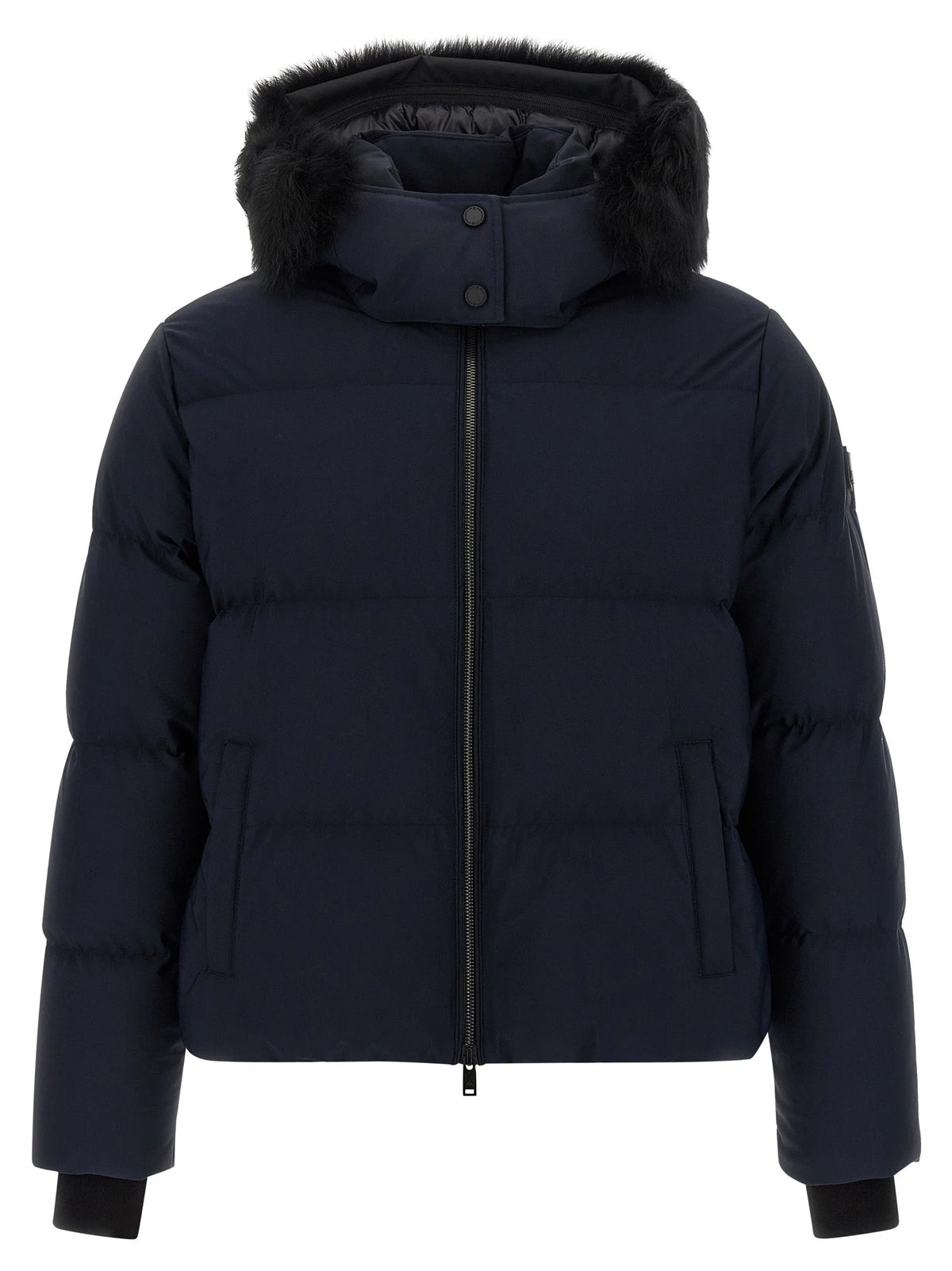 Moose Knuckles Blue Nylon Full-Length Jacket - M