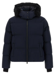 Moose Knuckles Blue Nylon Full-Length Jacket - M