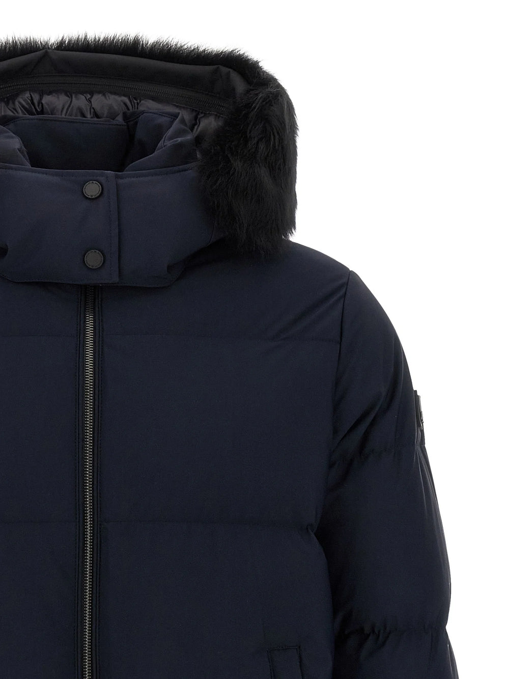 Moose Knuckles Blue Nylon Full-Length Jacket - M