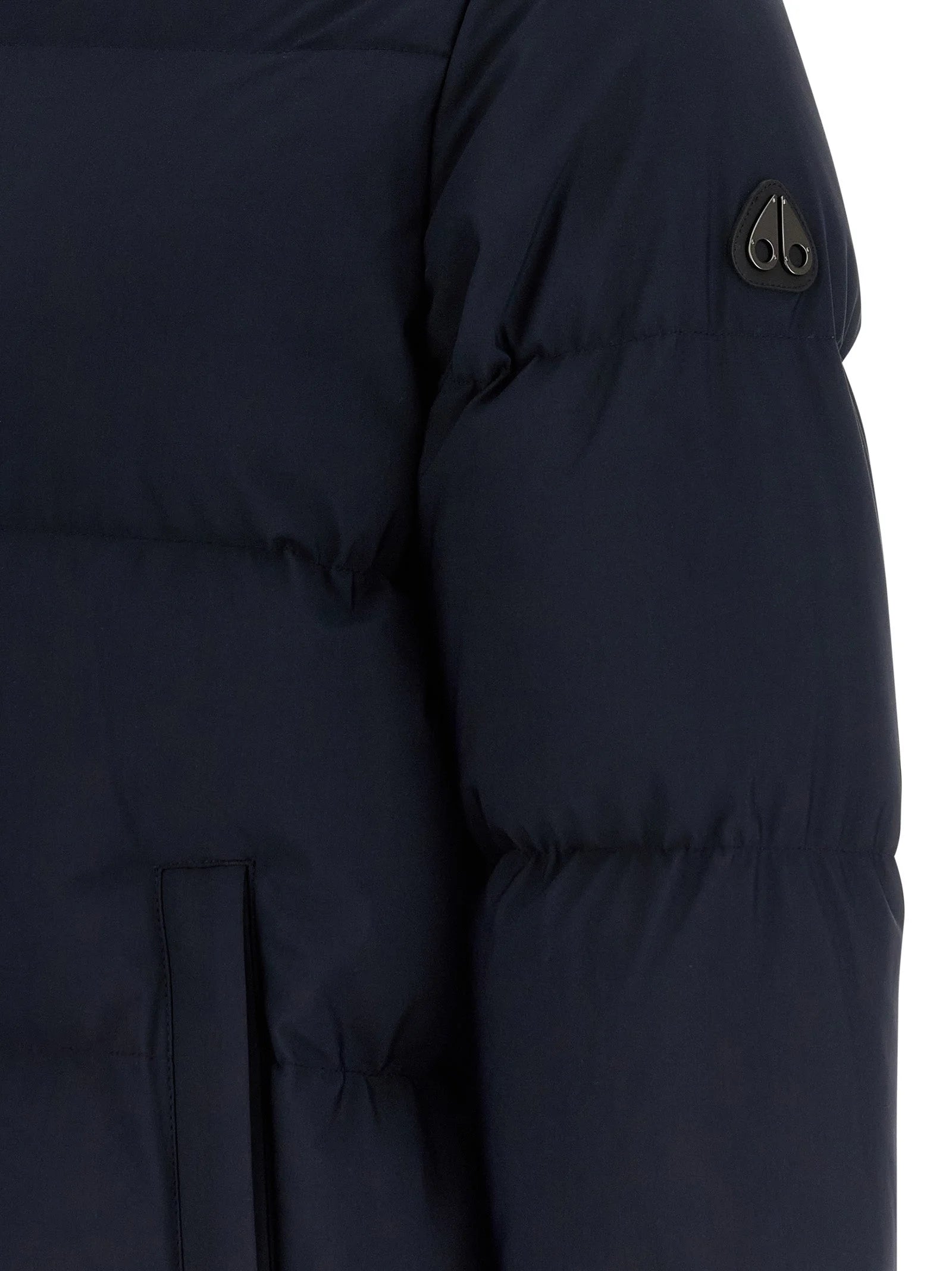 Moose Knuckles Blue Nylon Full-Length Jacket - M