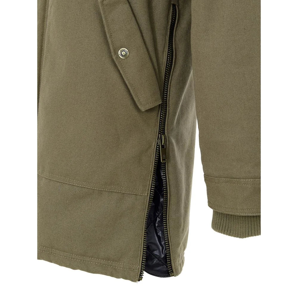 Moose Knuckles Green Cotton Parka - M