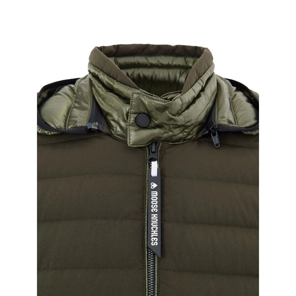 Moose Knuckles Green Nylon Coat - M