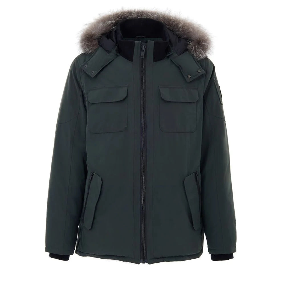 Moose Knuckles Green Nylon Parka - M