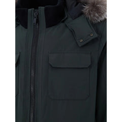 Moose Knuckles Green Nylon Parka - M