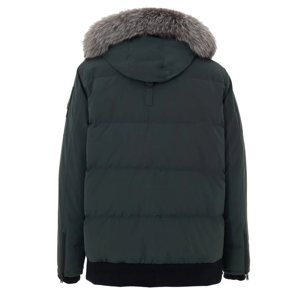 Moose Knuckles Green Nylon Parka - M