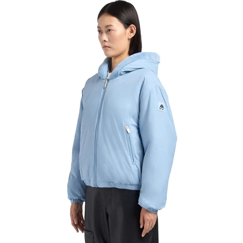 Moose Knuckles Light Blue Nylon Women Jacket - S - Puffer Jackets