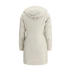 Moose Knuckles White Cotton Parka