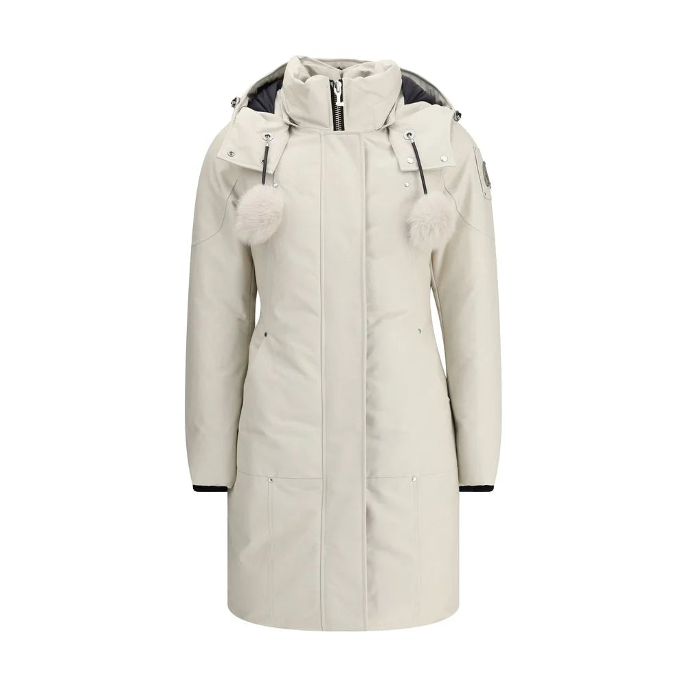 Moose Knuckles White Cotton Parka - Parkas