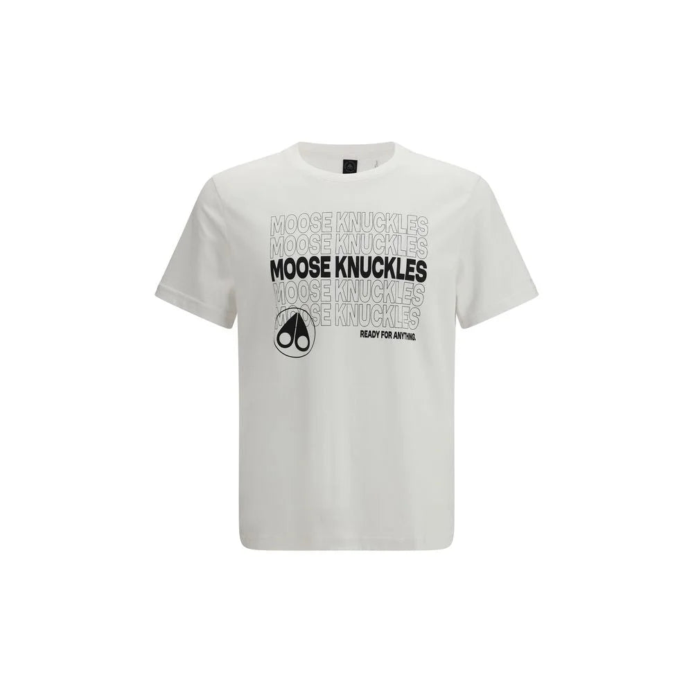 Moose Knuckles White Cotton T-Shirt