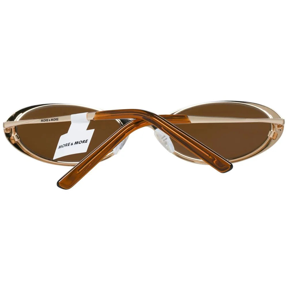 More & More Gold Metal Sunglasses - Sunglasses