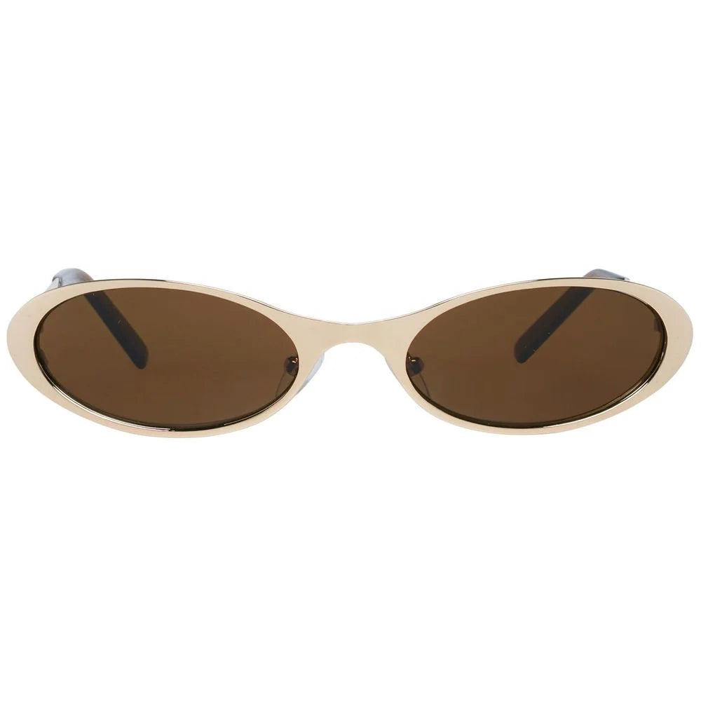More & More Gold Metal Sunglasses - Sunglasses