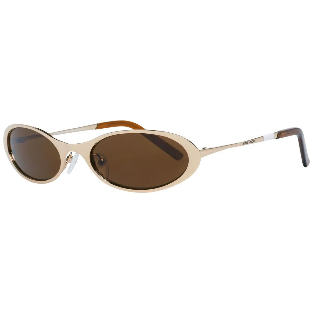 More & More Gold Metal Sunglasses - Sunglasses