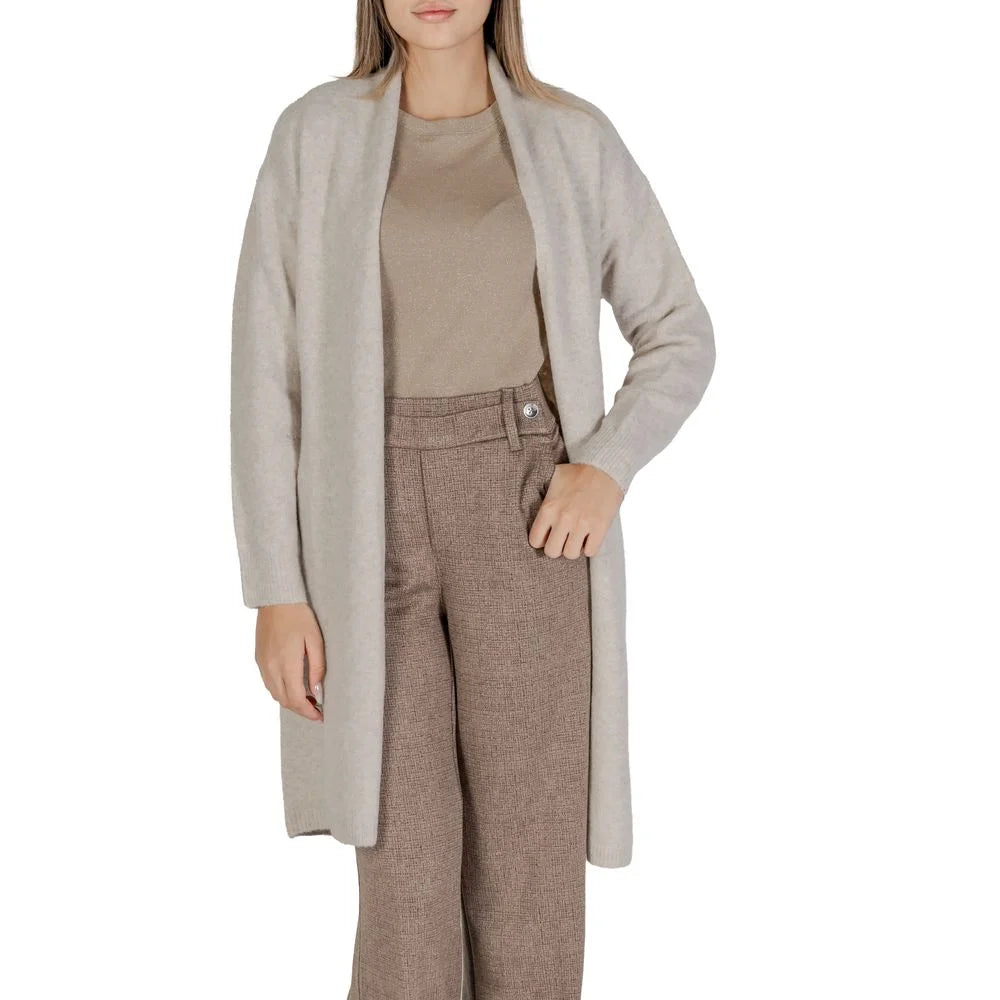 Morgan De Toi Beige Polyester Cardigan - Cardigans