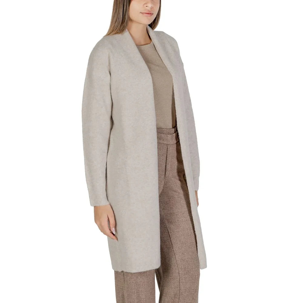 Morgan De Toi Beige Polyester Cardigan - Cardigans