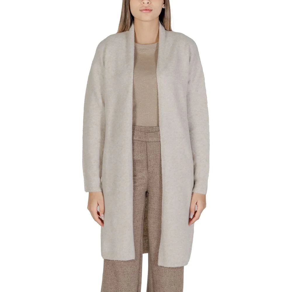 Morgan De Toi Beige Polyester Cardigan - Cardigans
