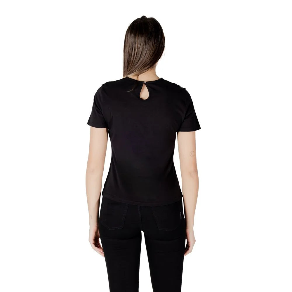 Morgan De Toi Black Cotton T-Shirt - IT38|XS - T-Shirts