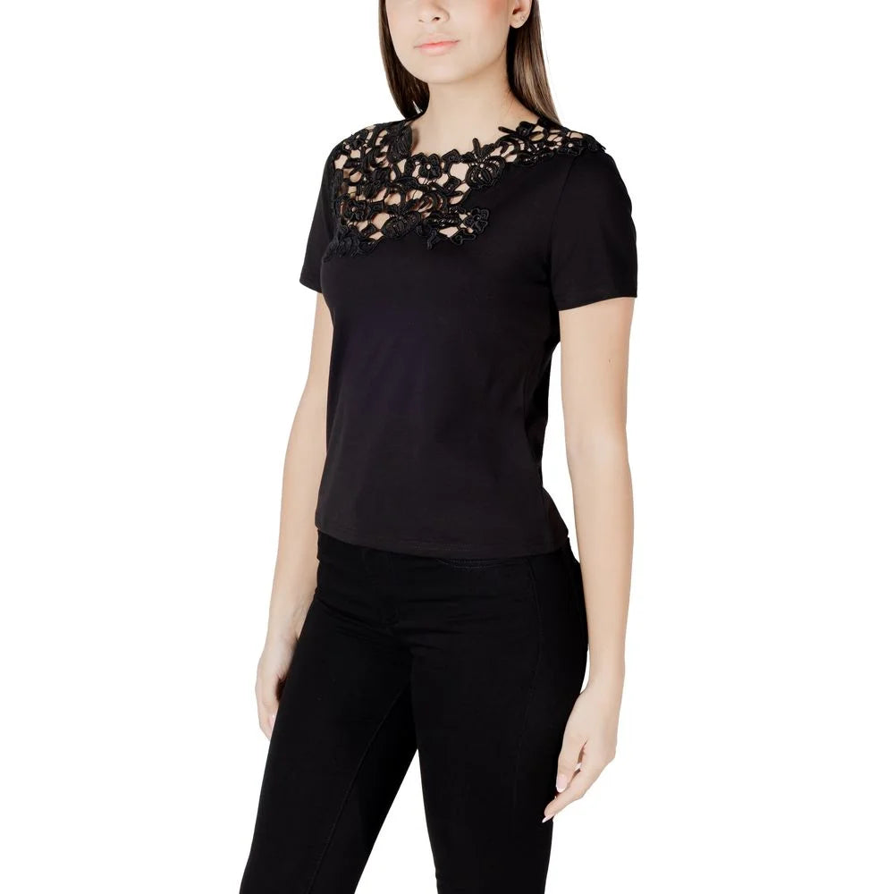 Morgan De Toi Black Cotton T-Shirt - IT38|XS - T-Shirts