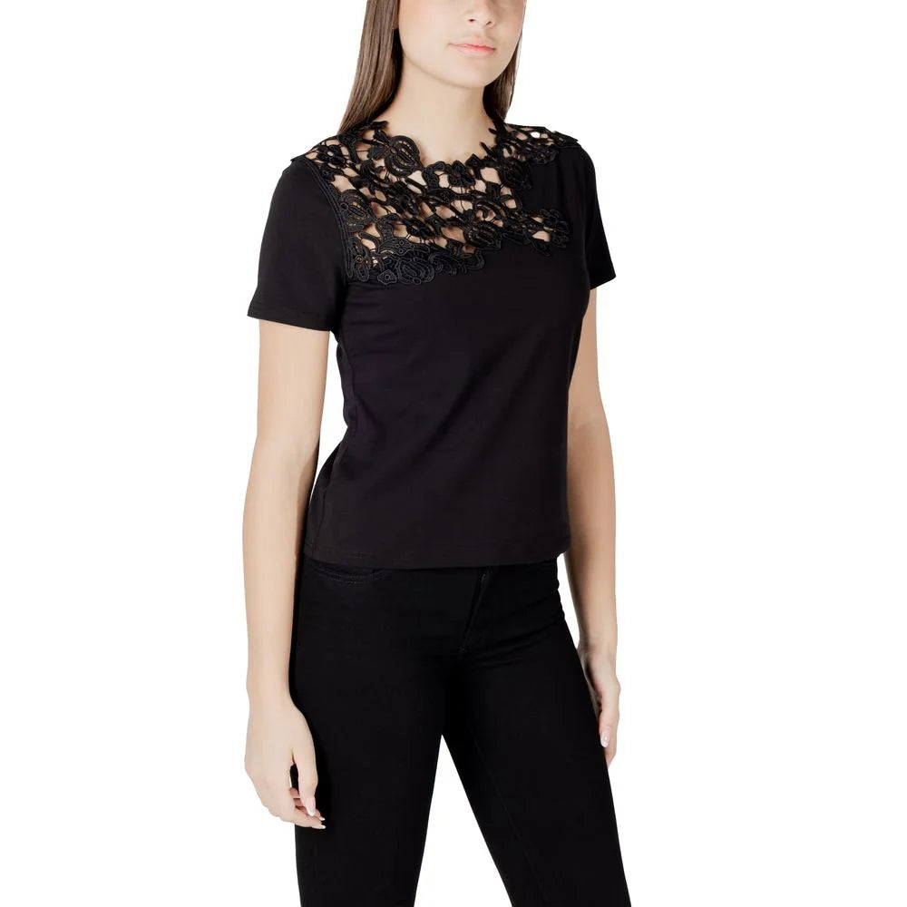 Morgan De Toi Black Cotton T-Shirt - IT38|XS - T-Shirts